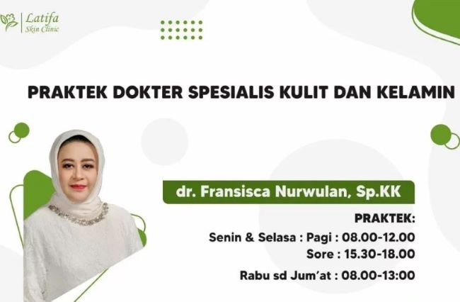 dr. Fransisca Nurwulan Sp.KK Dokter Kulit Tasikmalaya - Photo by Latifa Skin Clinic IG