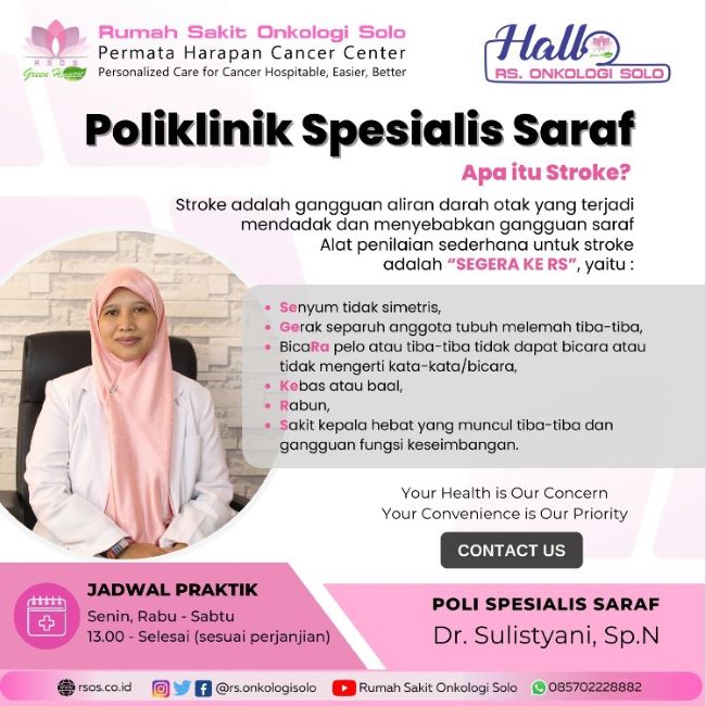 dr. Sulistyani, Sp.N Dokter Saraf Solo - Photo by RS Onkologi Solo Instagram