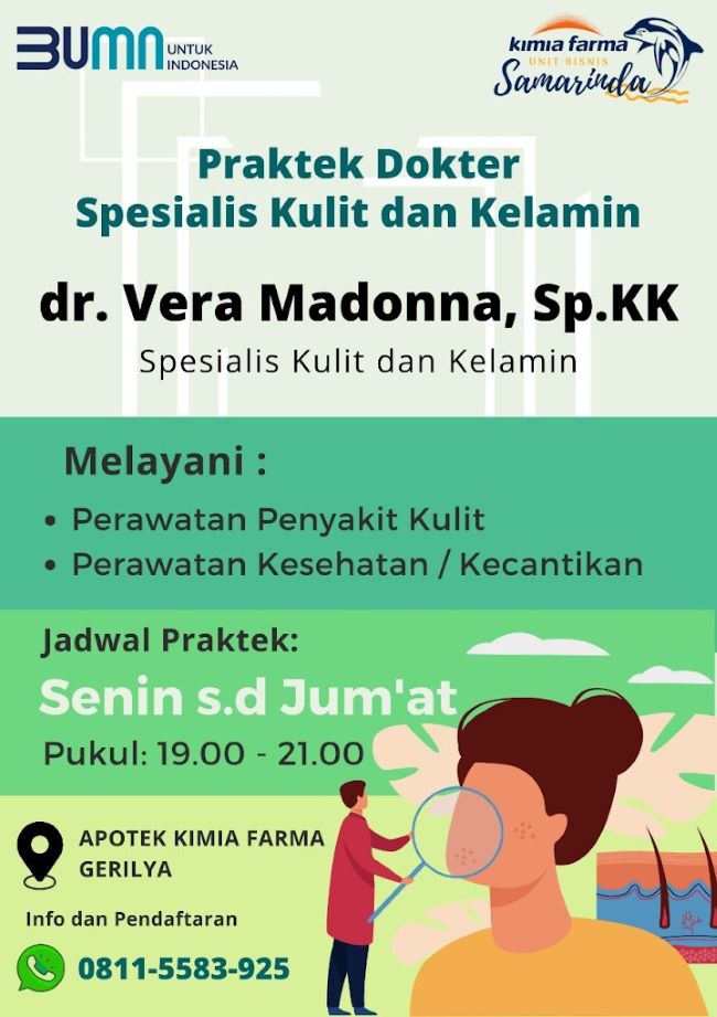 dr. Vera Madona Lumban Toruan, Sp. KK Dokter Kulit Samarinda - Photo by Google