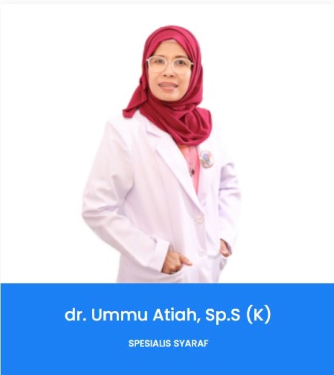 dr. Ummu Atiah, Sp.S (K) Dokter Saraf di Makassar - Photo by RSUD Labuang Baji Site