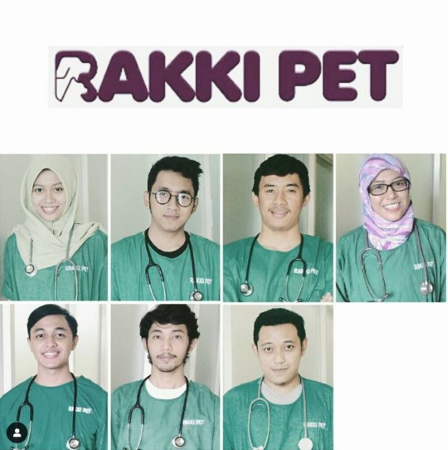 drh. Dhia Khoirunnisa, S.KH dan Tim Veteriners Rakki Pet Malang - Photo by Rakki Pet Instagram