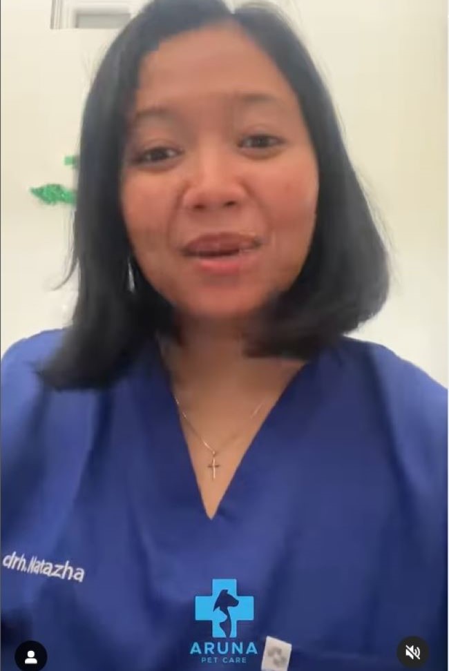 drh. Natazha Dokter Hewan Semarang - Photo by Aruna Pet Care Instagram